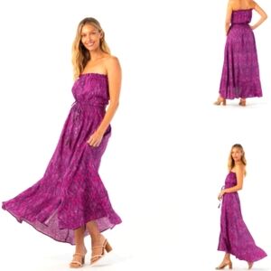 BNWT Tiare Hawaii Ryden maxi naturals Dress Strapless